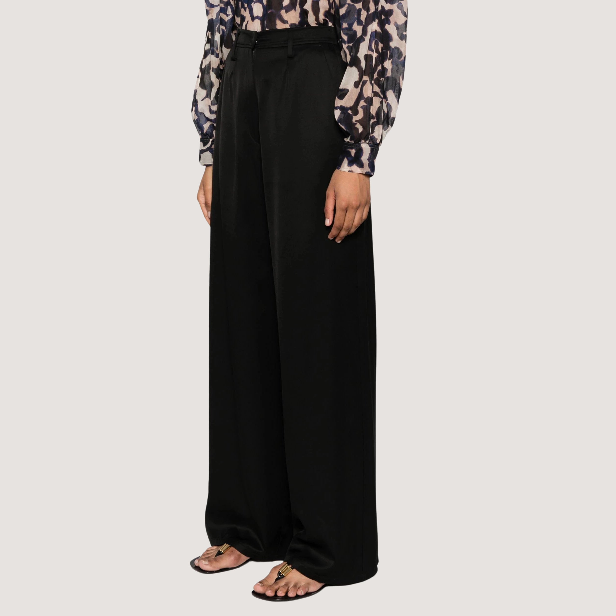 Elasticated-Waistband Palazzo Pants