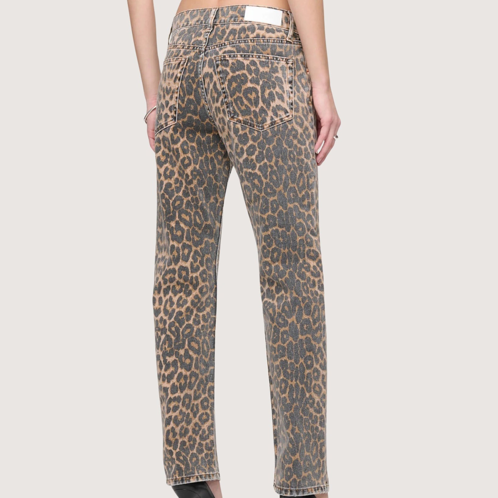 Mid Rise Blondie Crop - Leopardo