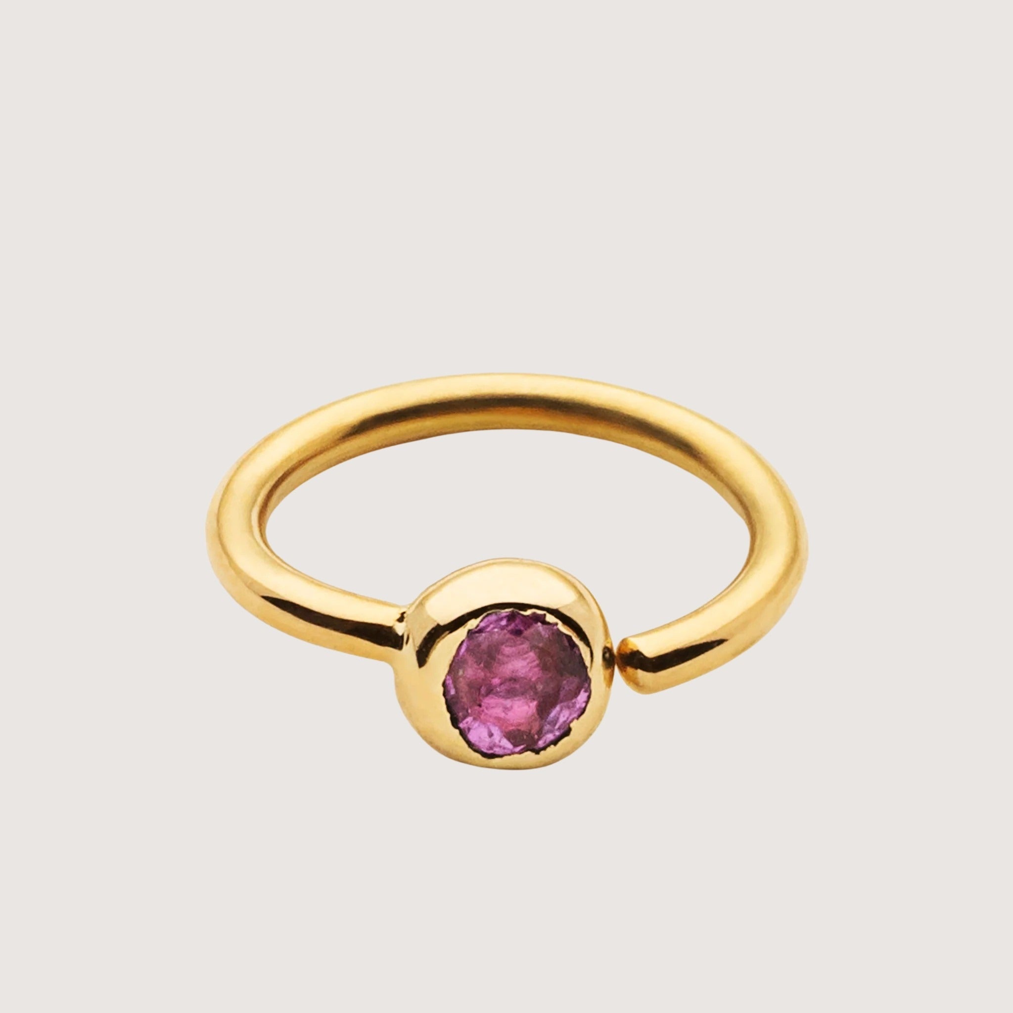 Mini Hoop 1 Burma Sapphire Earring