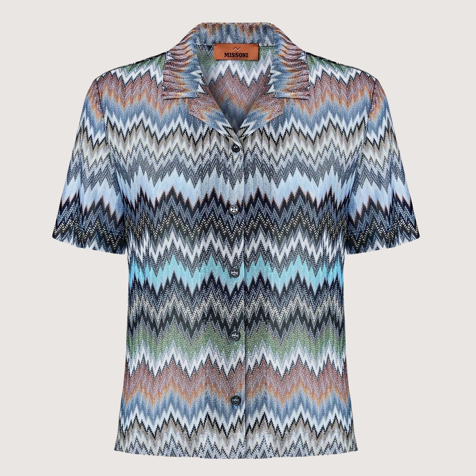 Snake Pattern Bowling Shirt