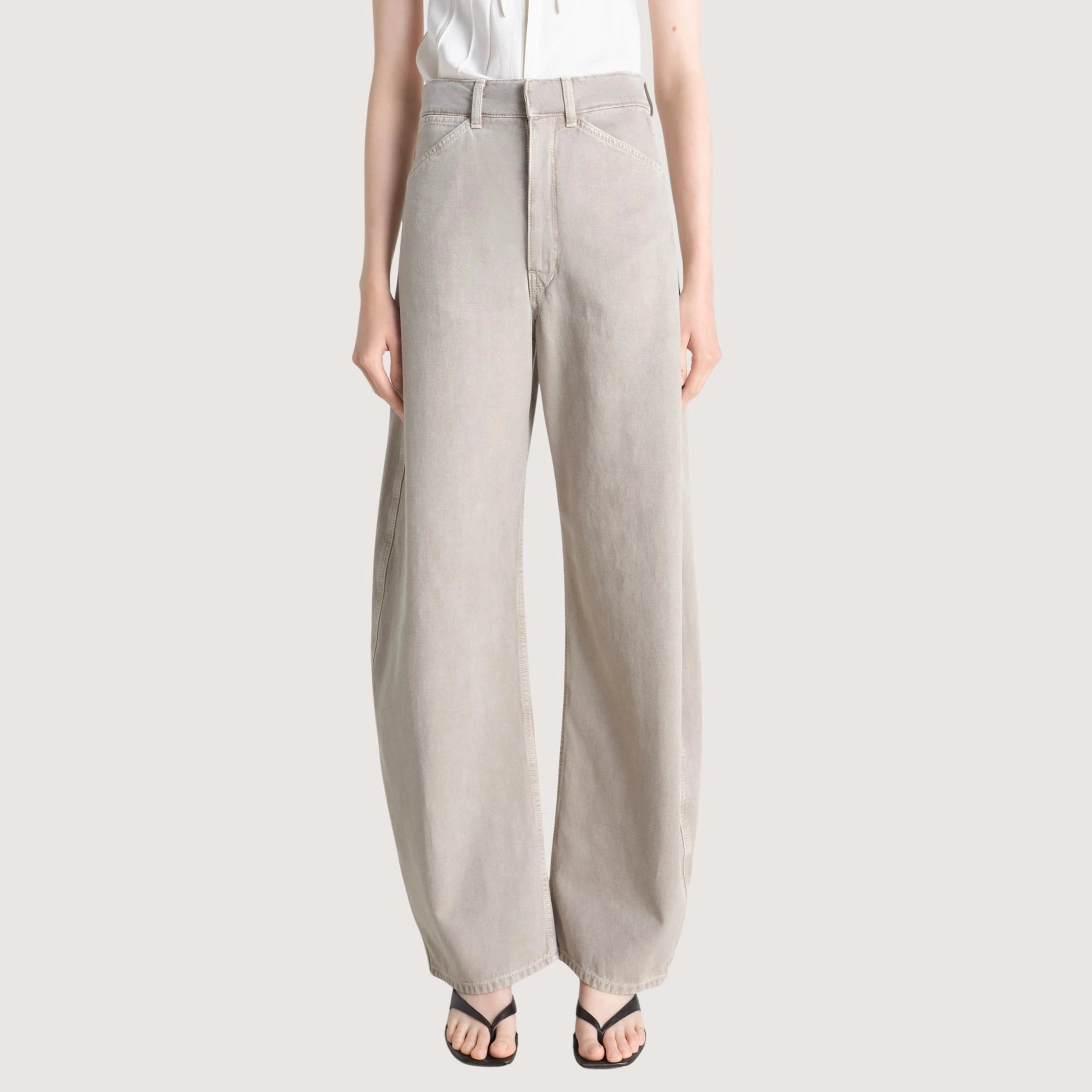 High Waisted Curved Pants