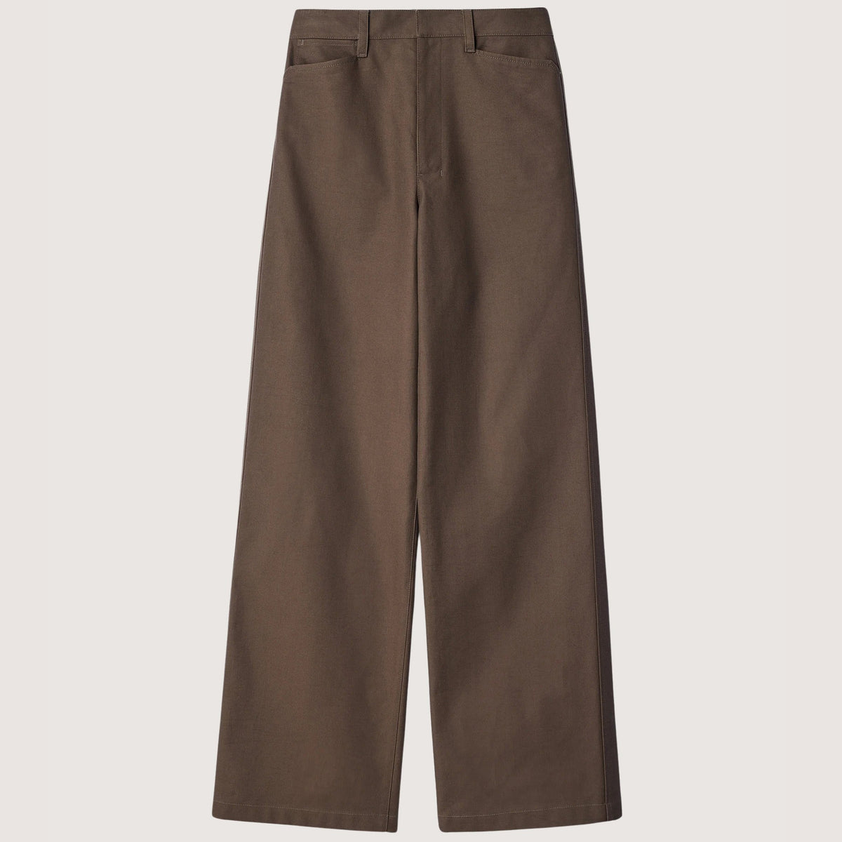 Straight Pants Heavy Poplin