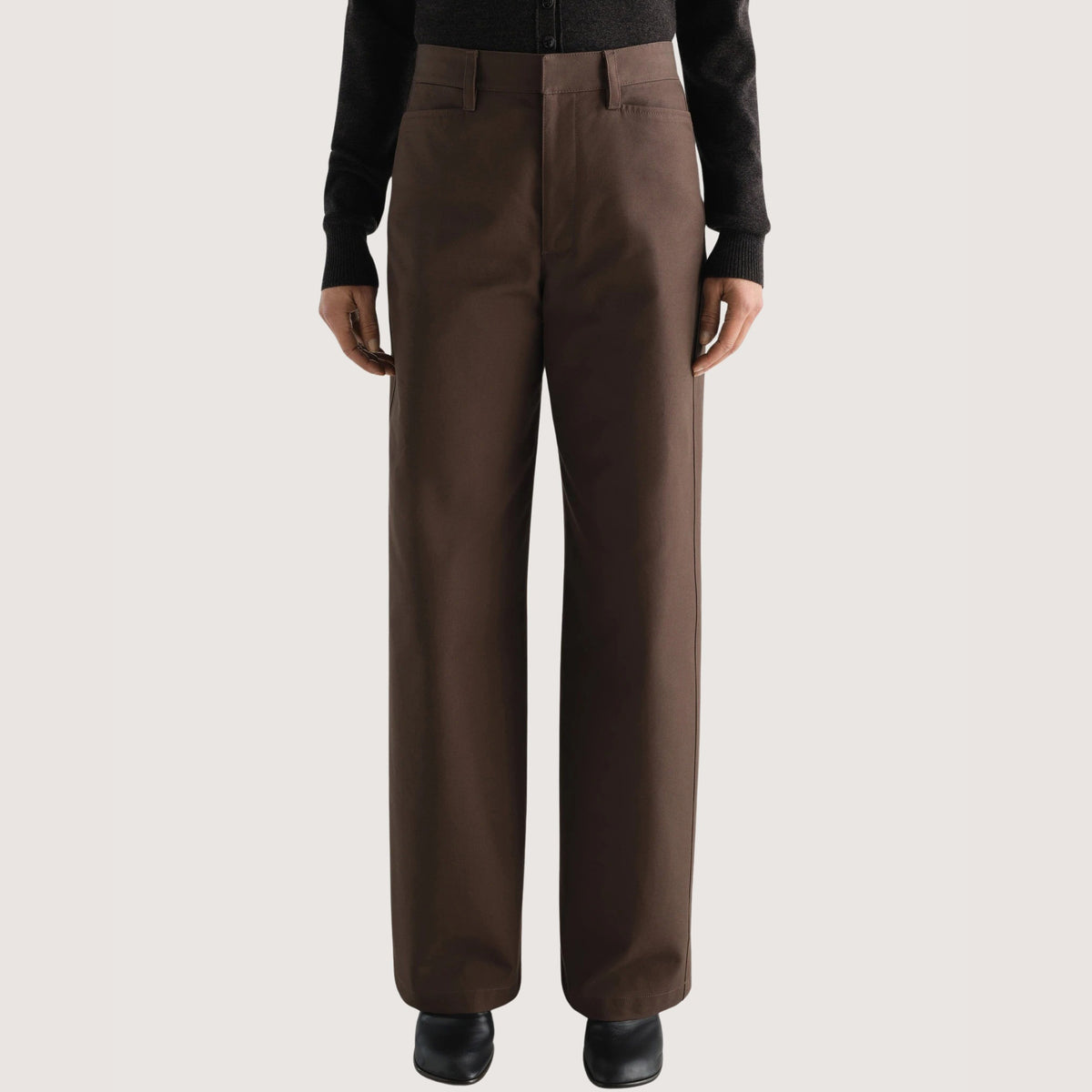 Straight Pants Heavy Poplin