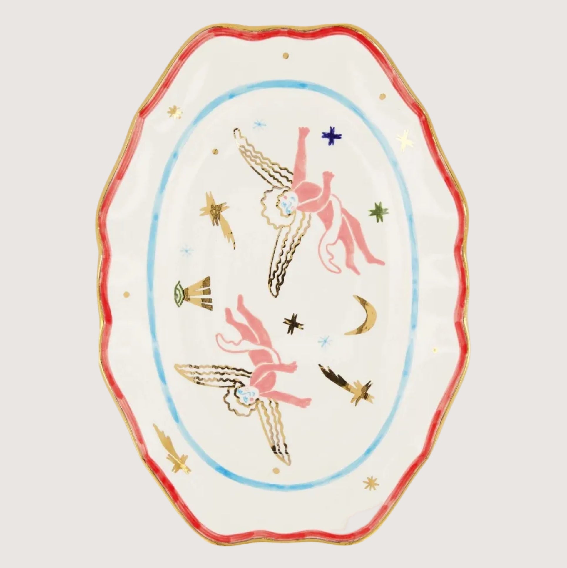 Oval Figured Tiger With Angels
