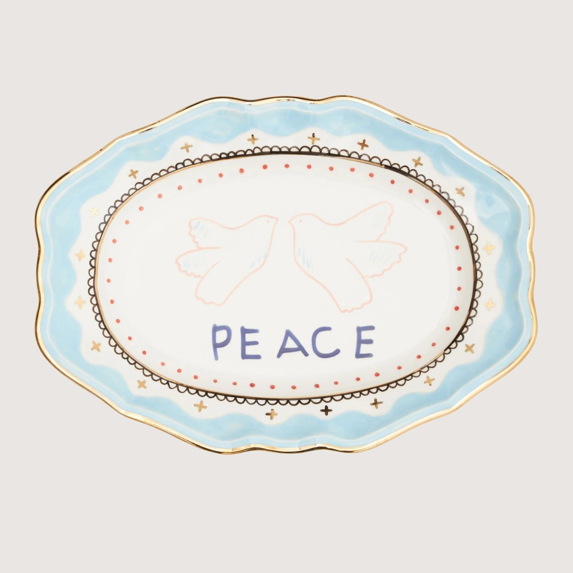 Oval Plate Peace