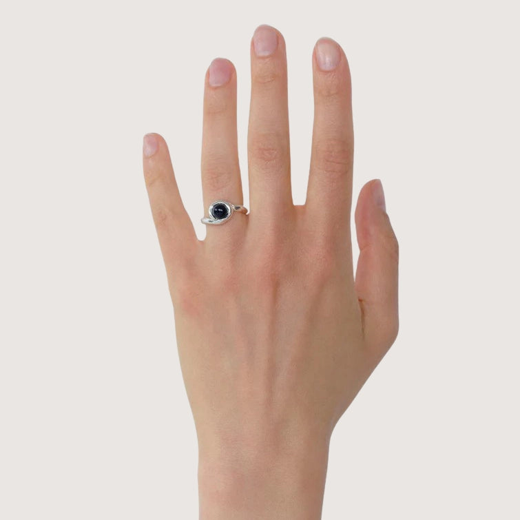Petite Lago Onyx Ring