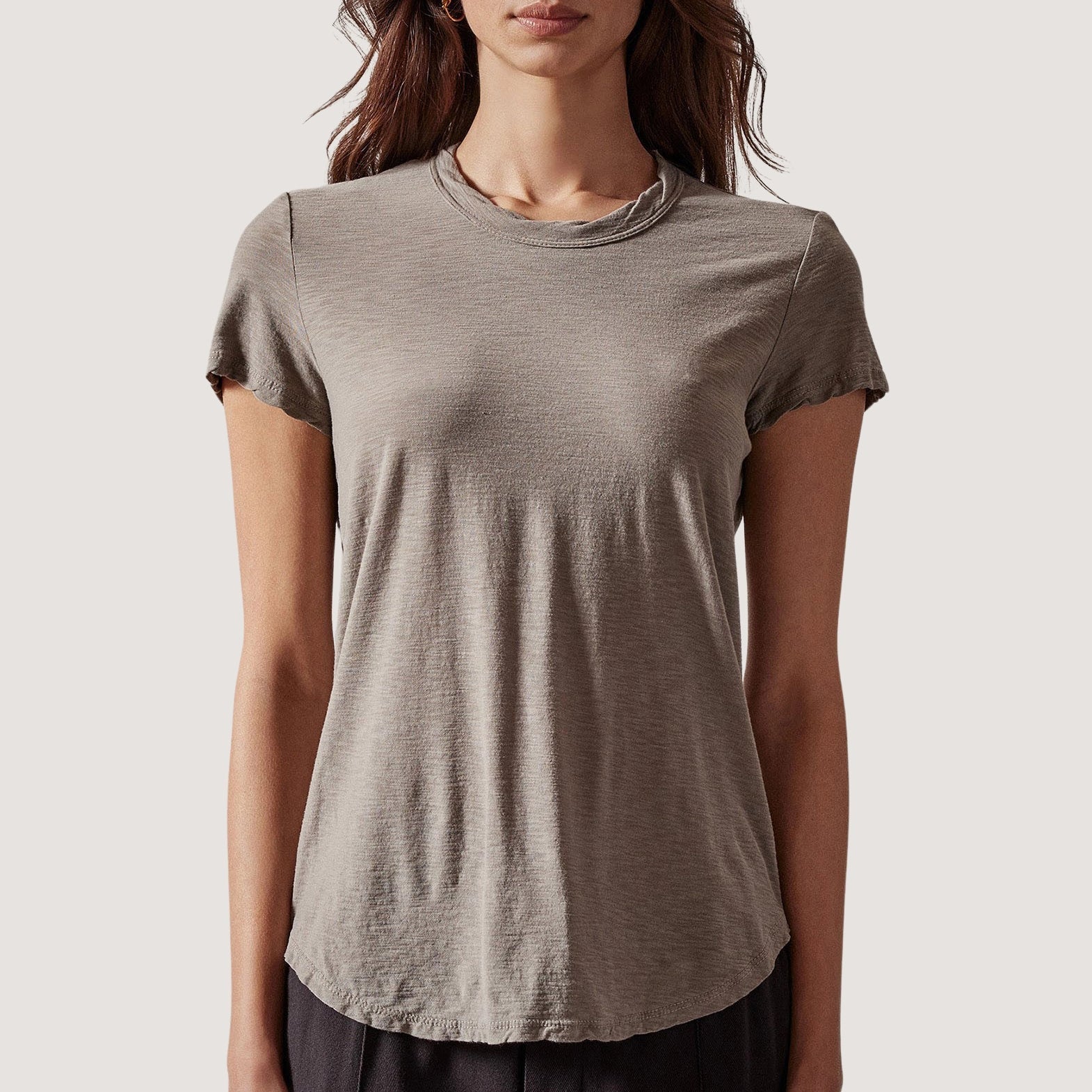 Sheer Slub Crewneck Tee
