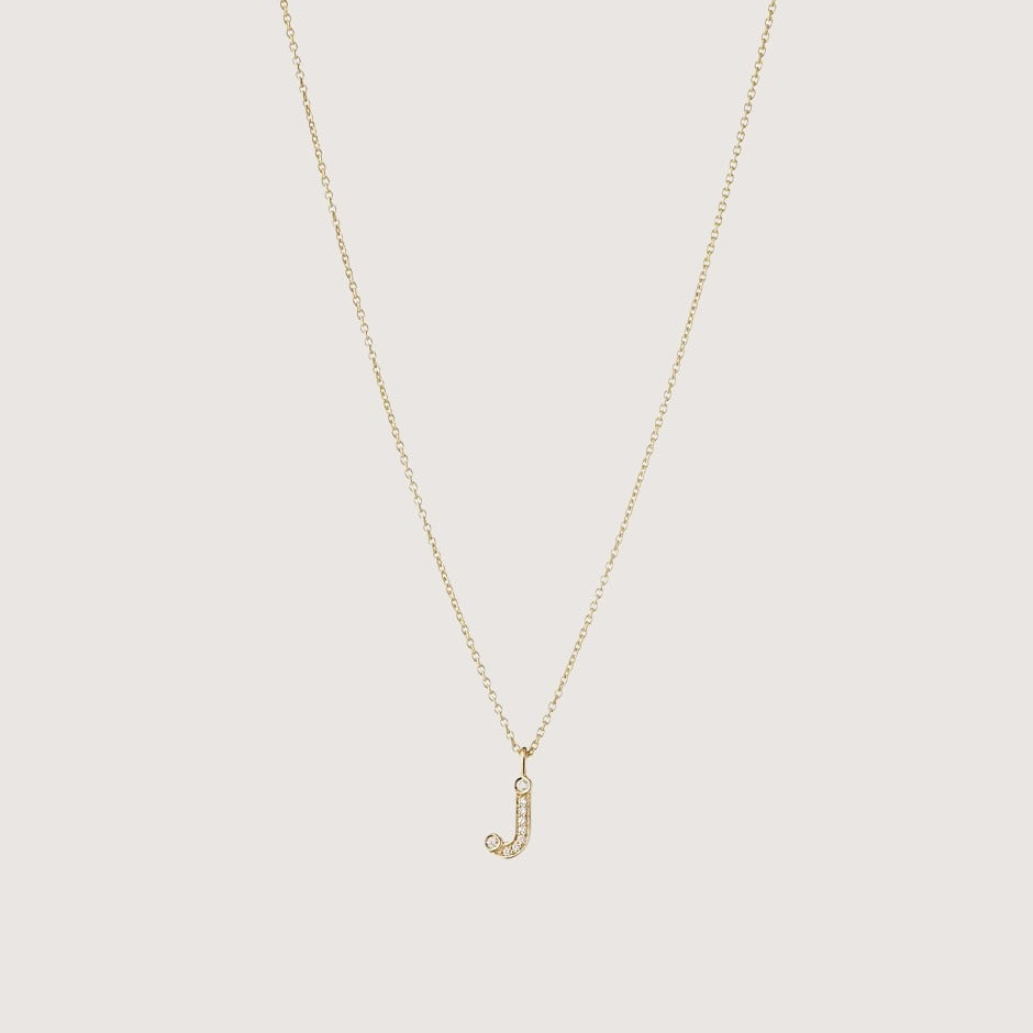 Simple J Necklace