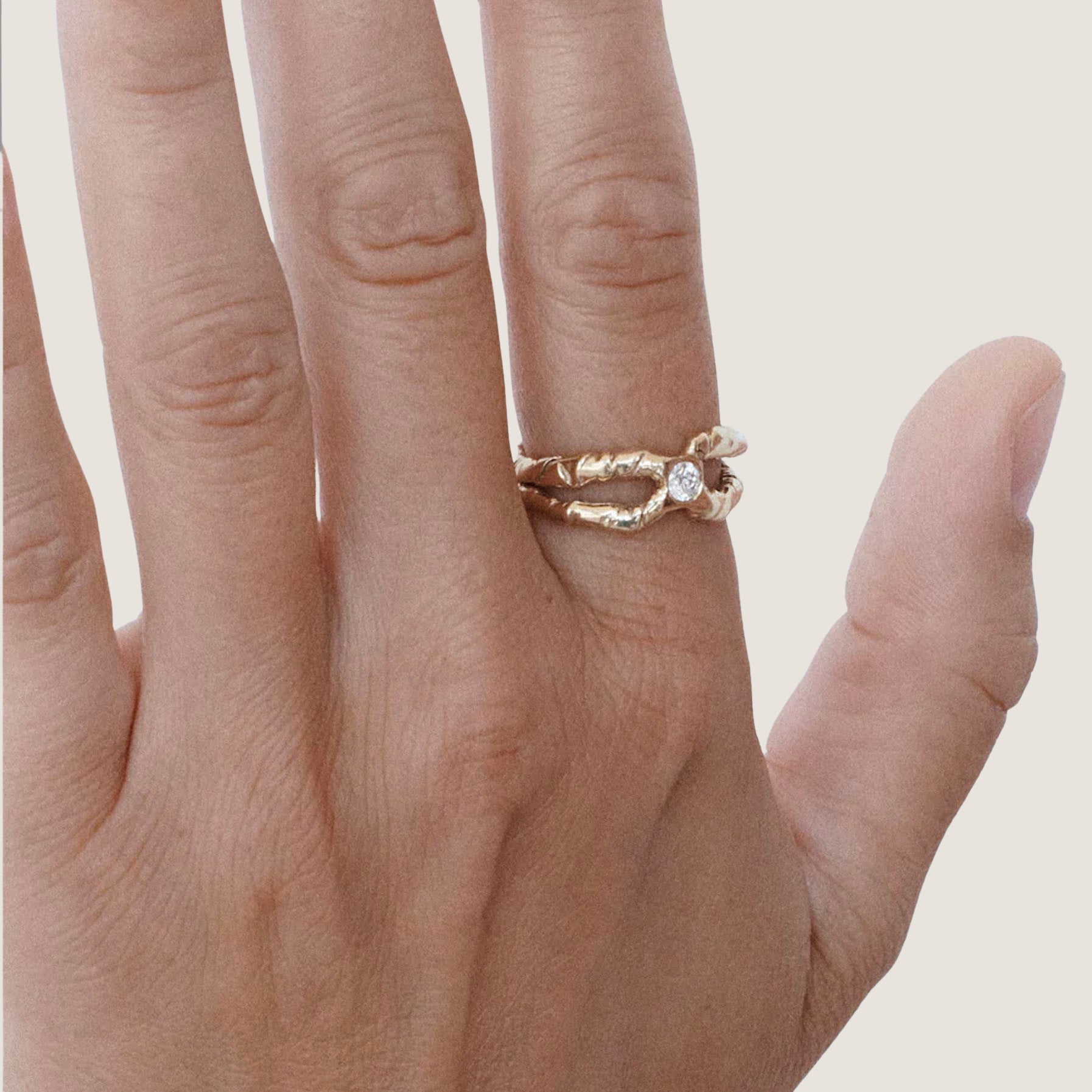 Petite Archi Diamond Ring