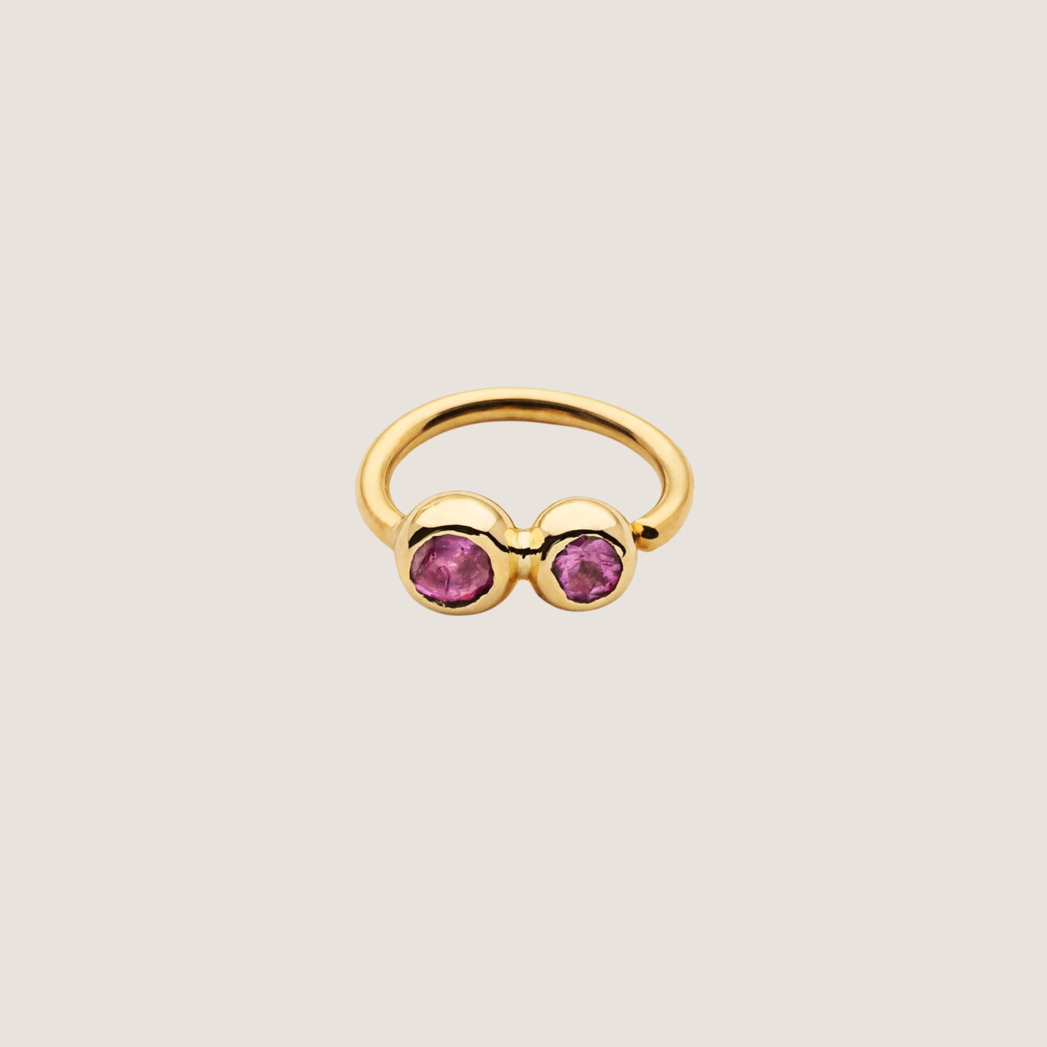 Mini Hoop Sapphire Earring