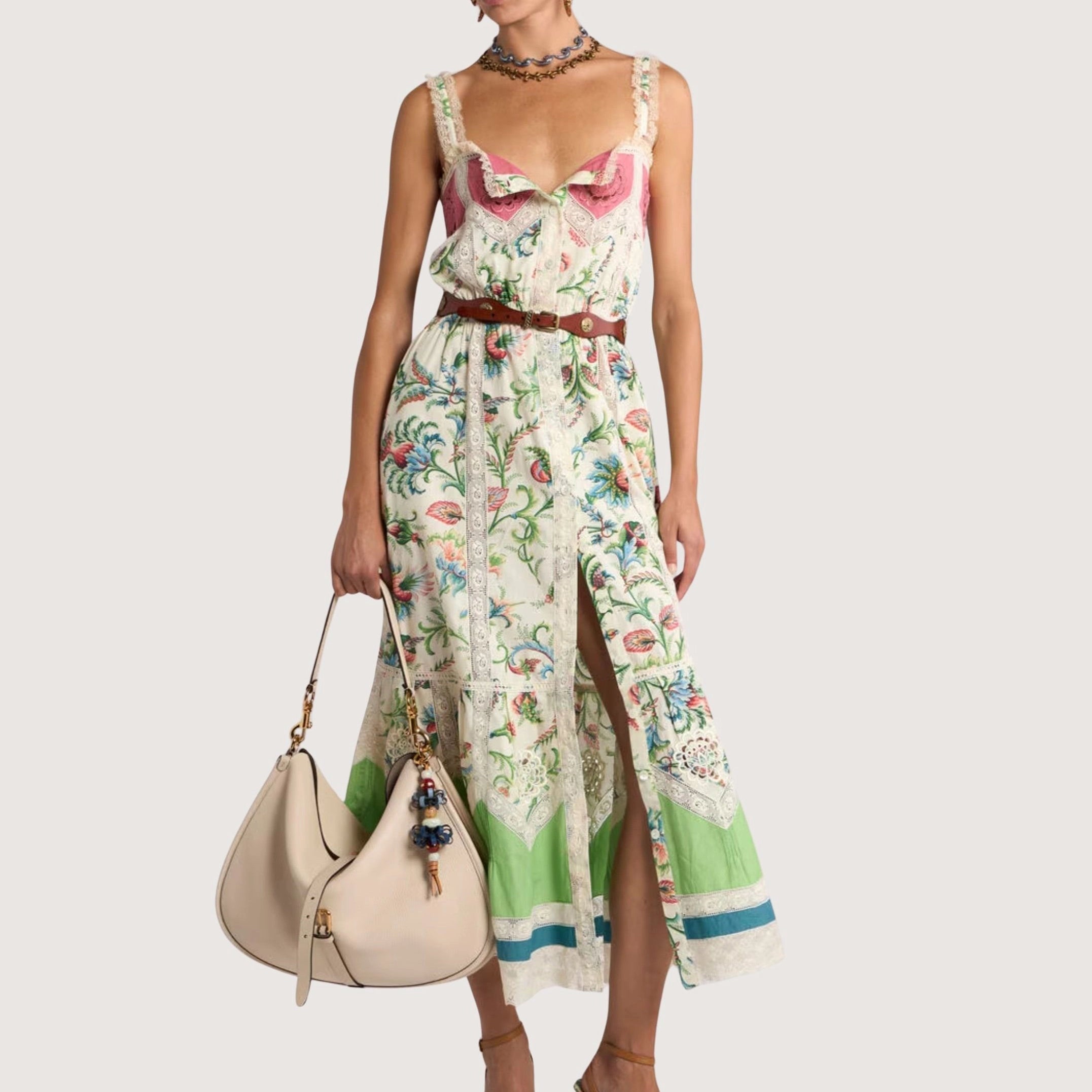 Apron Dress With Lace