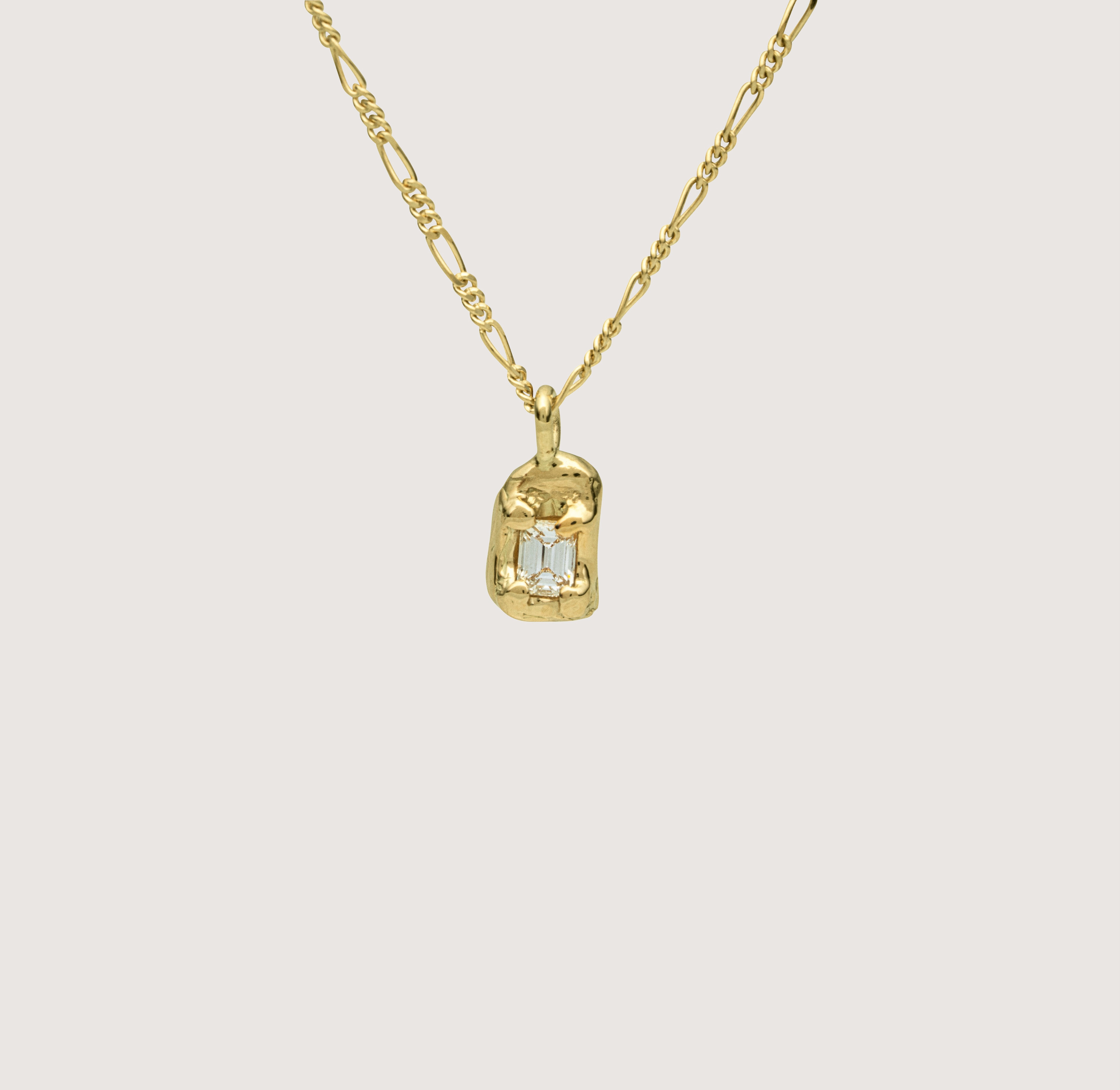 Emerald Cut Diamond Necklace