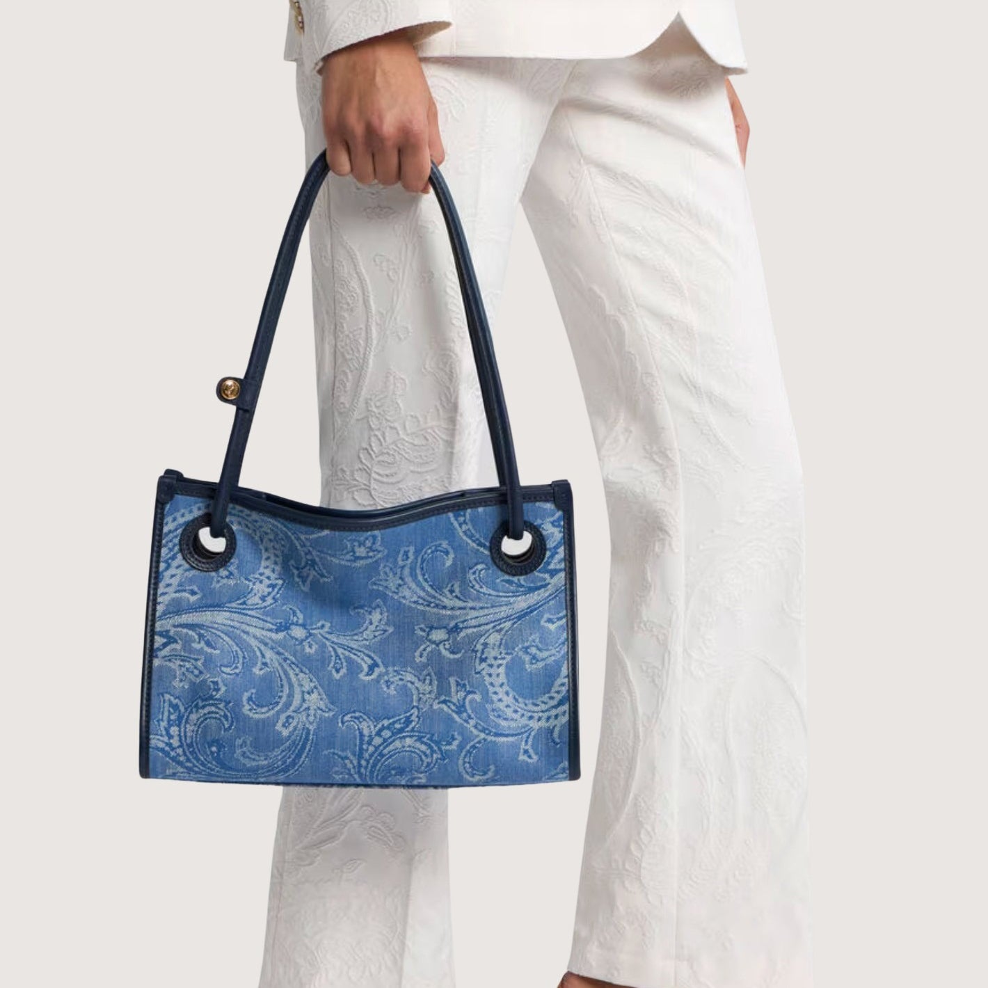 Eyes Jacquard Tote Bag - Small