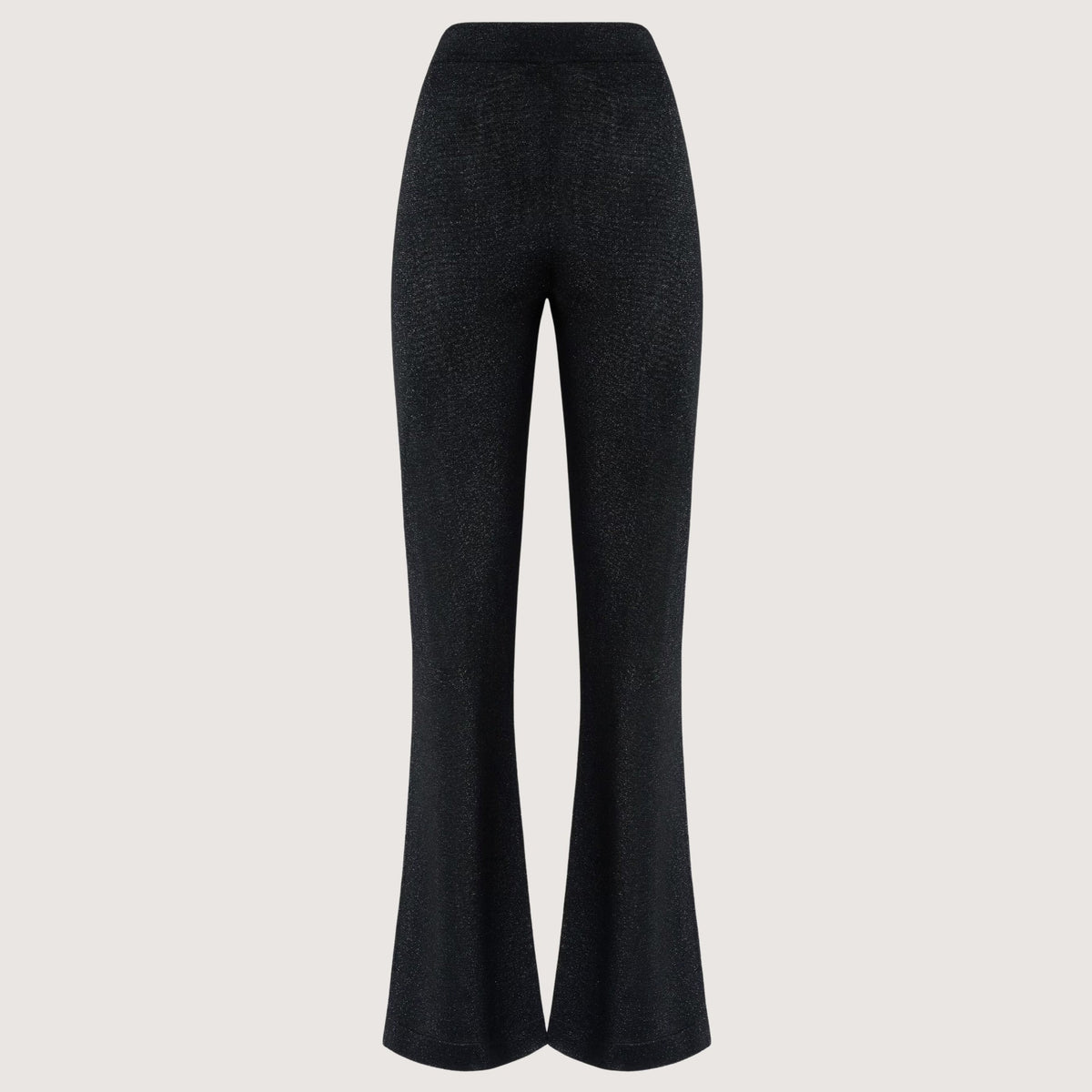 Lamé Fabric Flare Trousers