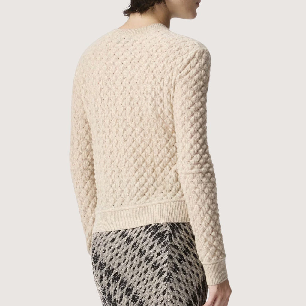 Cashmere Crewneck Lace Pattern