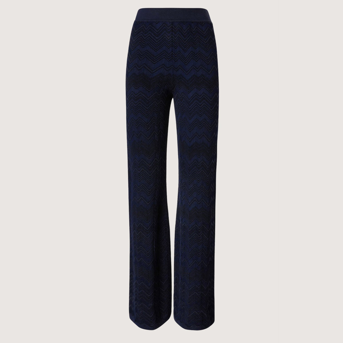 Zig Zag Viscose & Wool Trousers