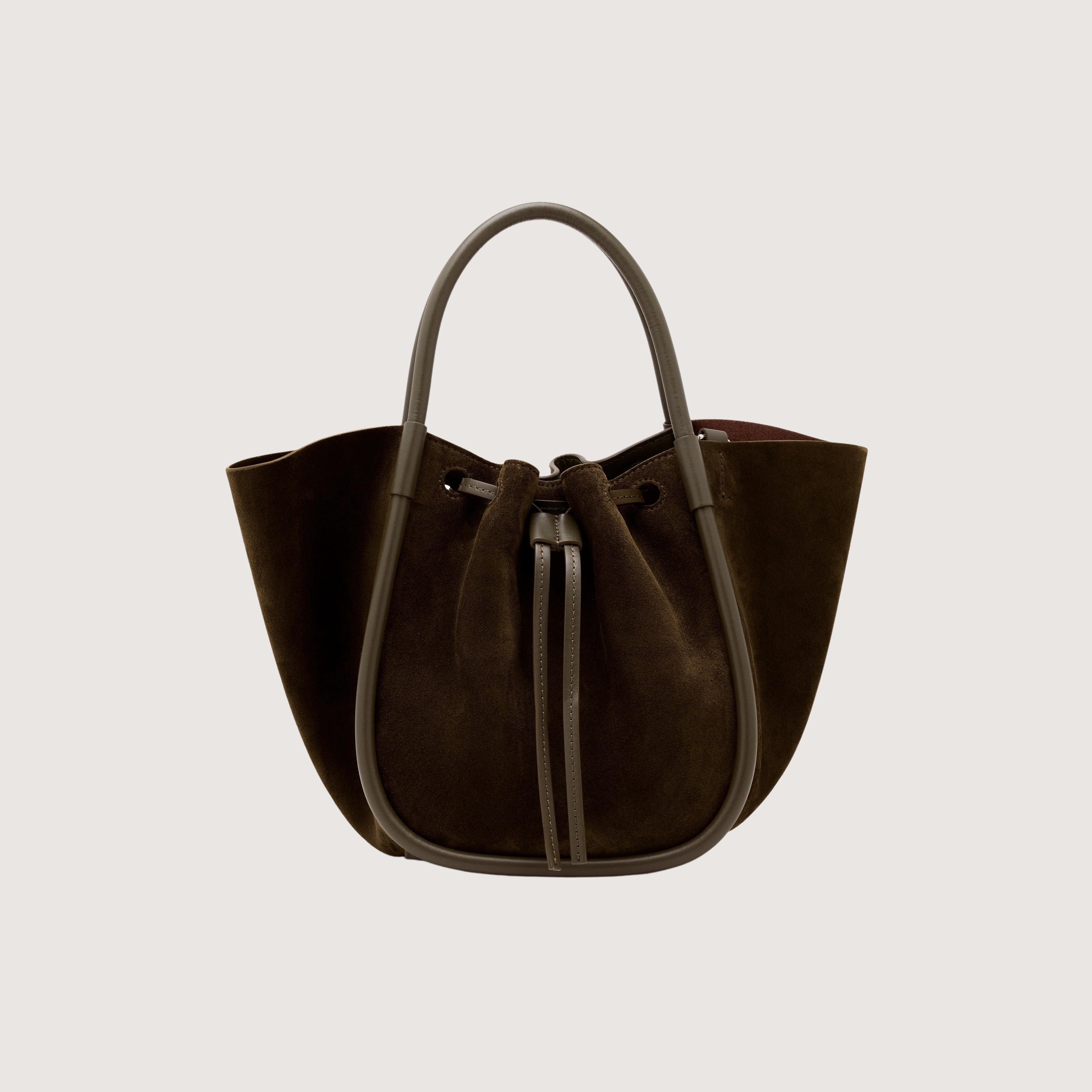 Small Ruched Tote Suede