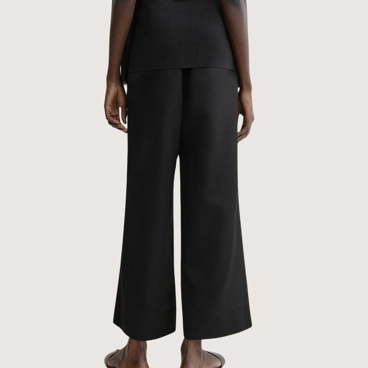 Fluid satin trousers