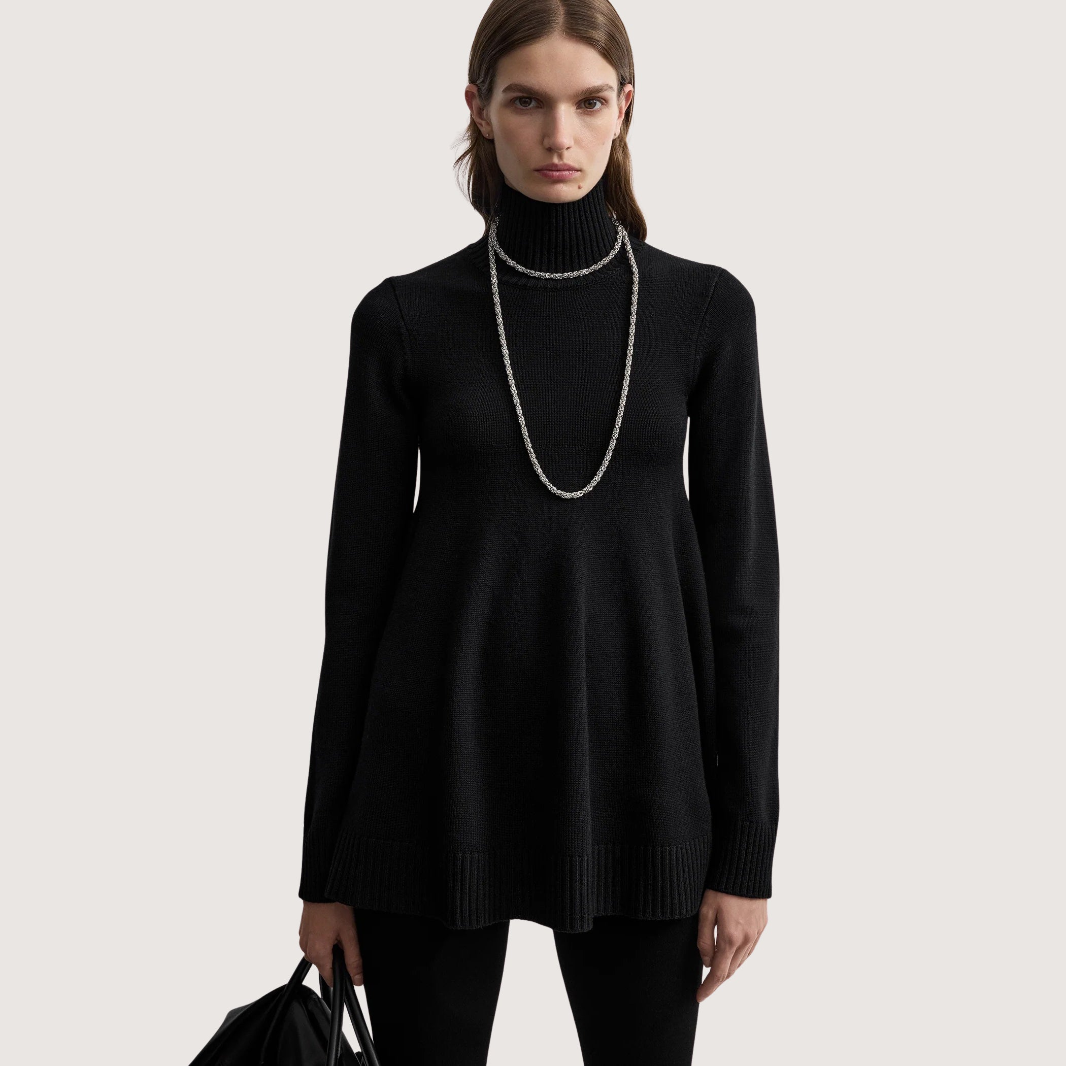 Wool Turtleneck Top