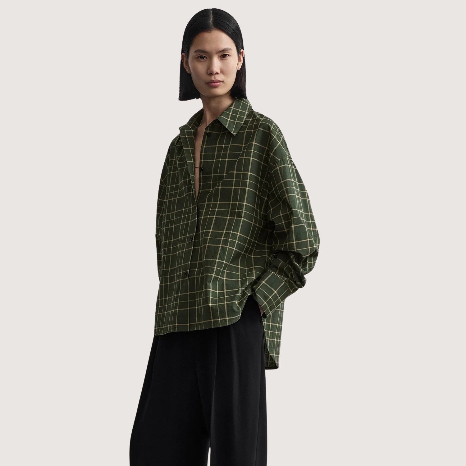 Boxy Shirt Pine/Popcorn