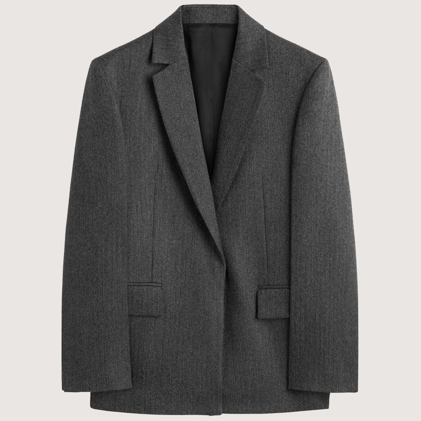 Herringbone Blazer Grey Melange