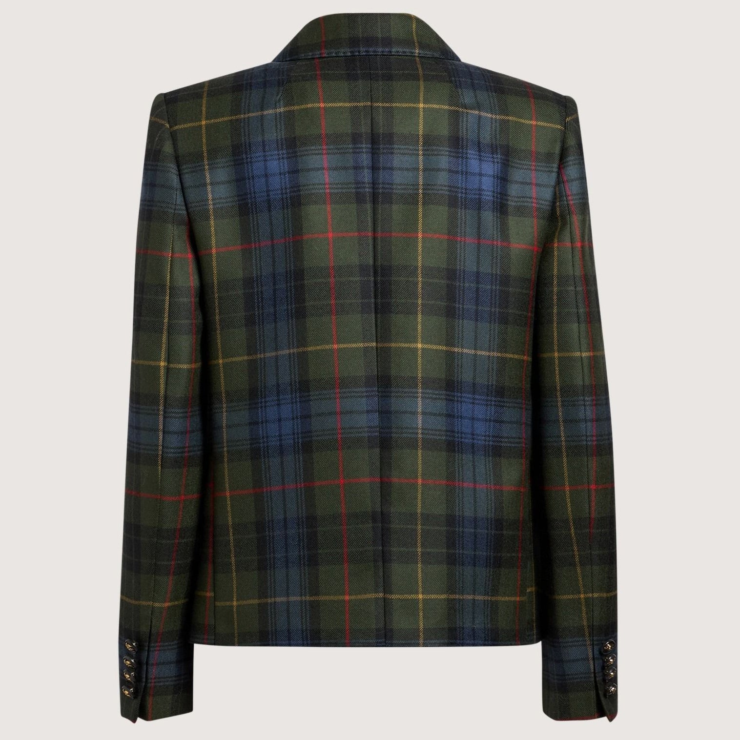 Checked Single-Breasted Blazer