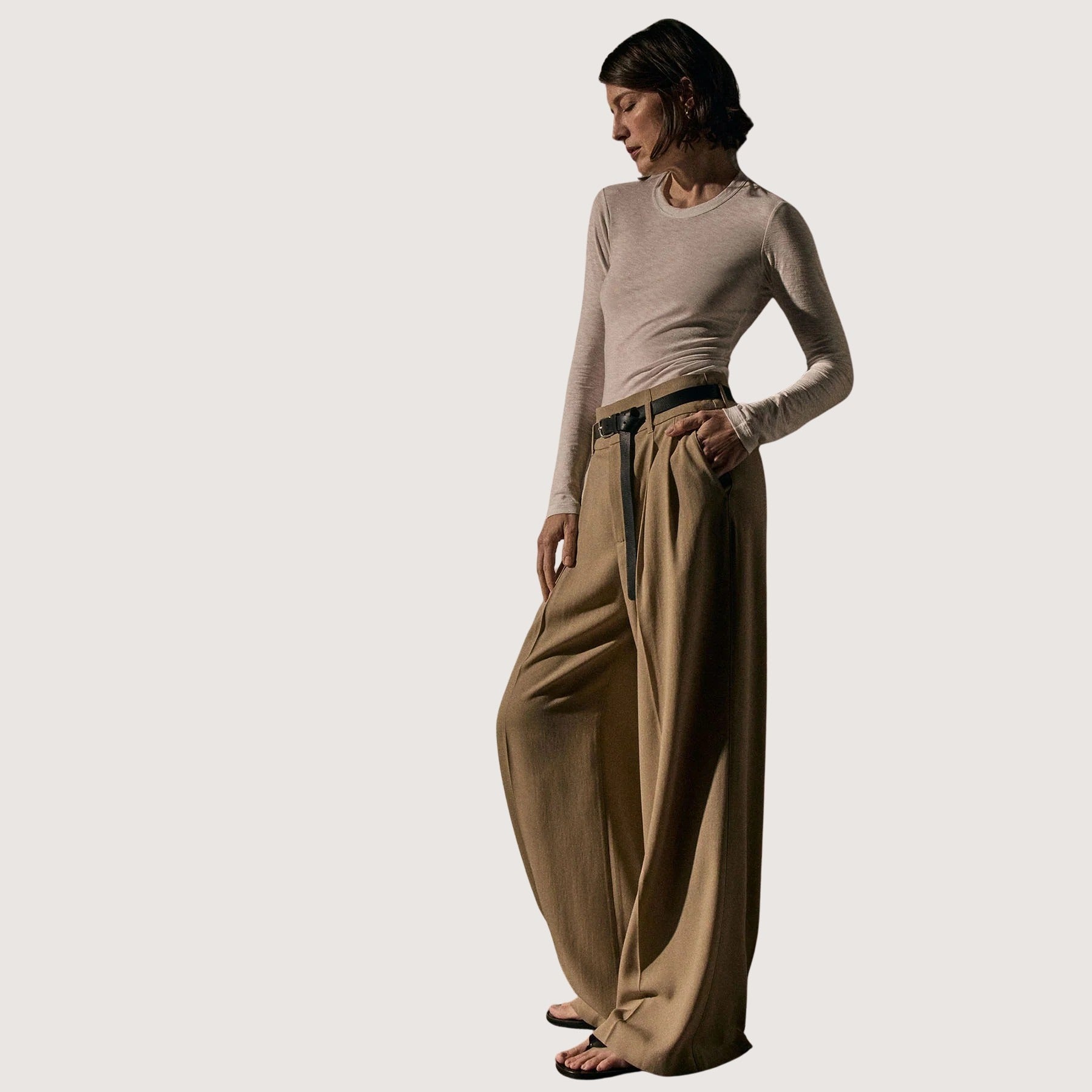 Sheer Slub Crewneck Longsleeve