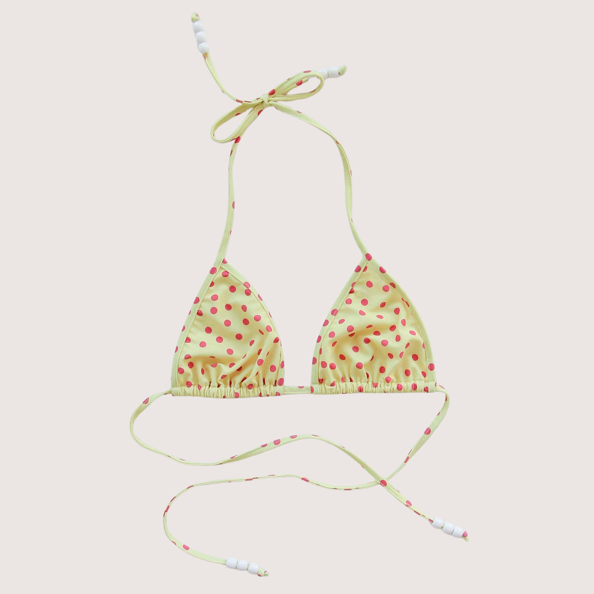 Daphne Bikini Top - Yellow Dot