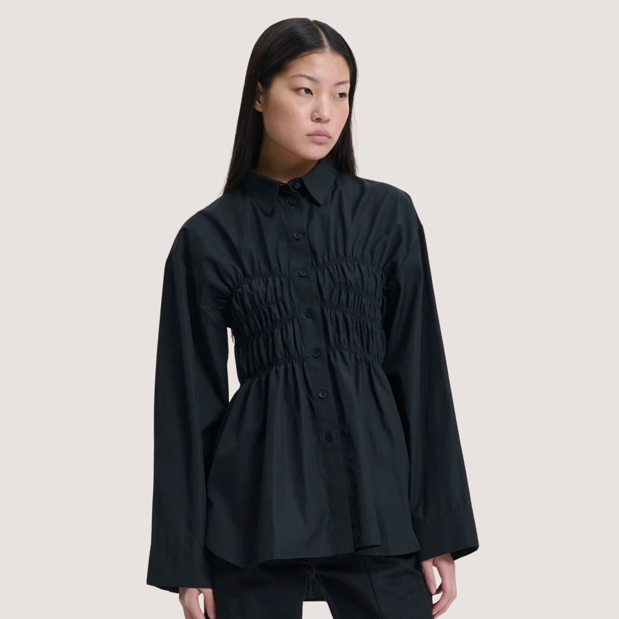 Braxton Shirt Smocked Bodice