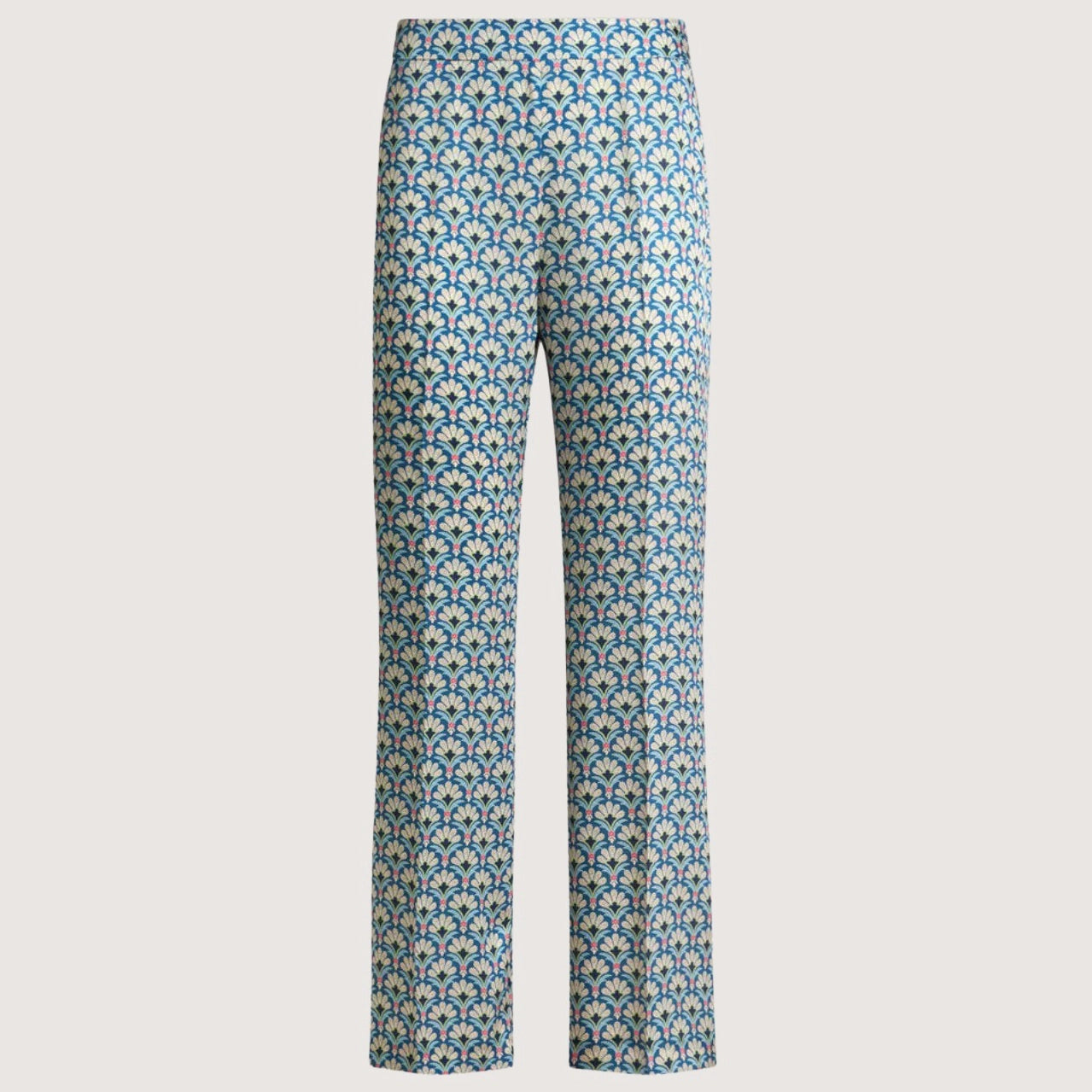 Bootcut Pants With Palm Motive