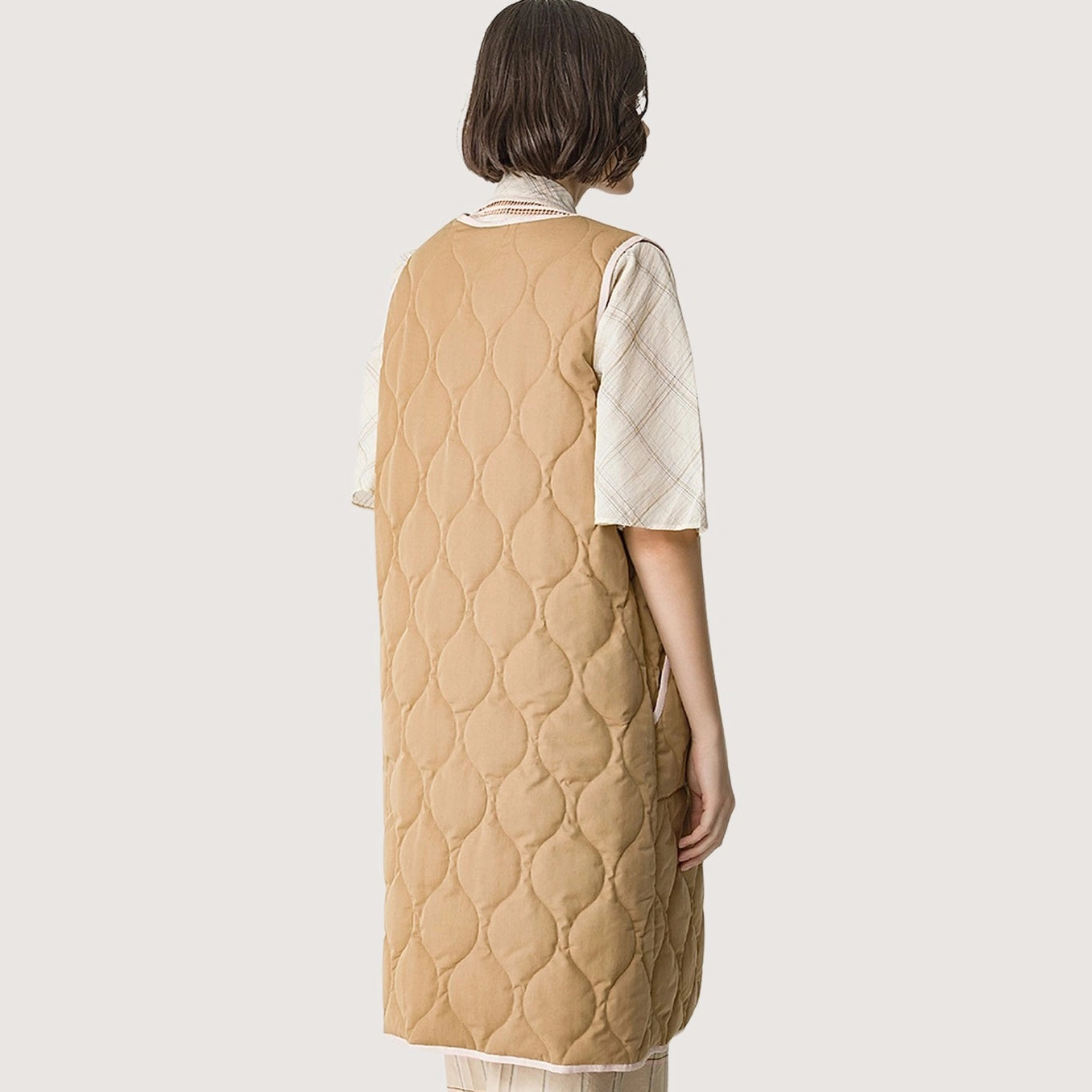 Rainproof Twill Long Reversible Vest