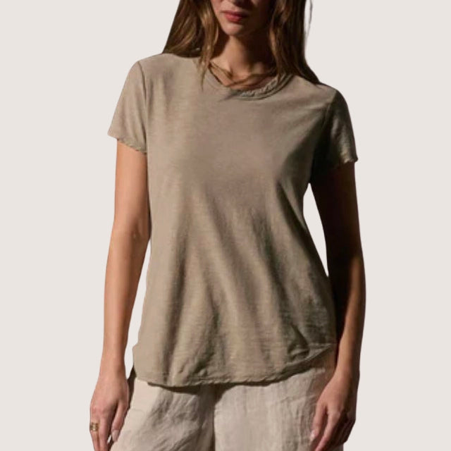 Sheer Slub Crewneck Tee
