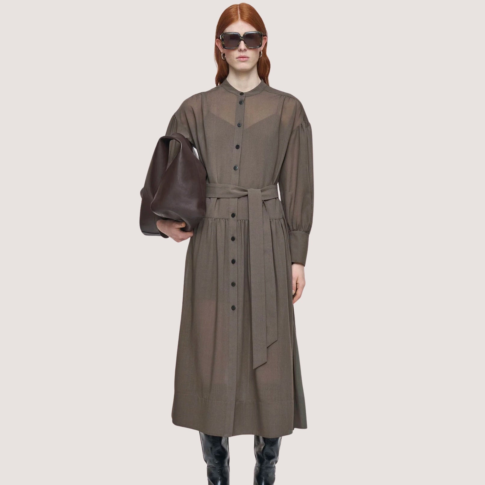 Emma Sheer Fine Wool Dress