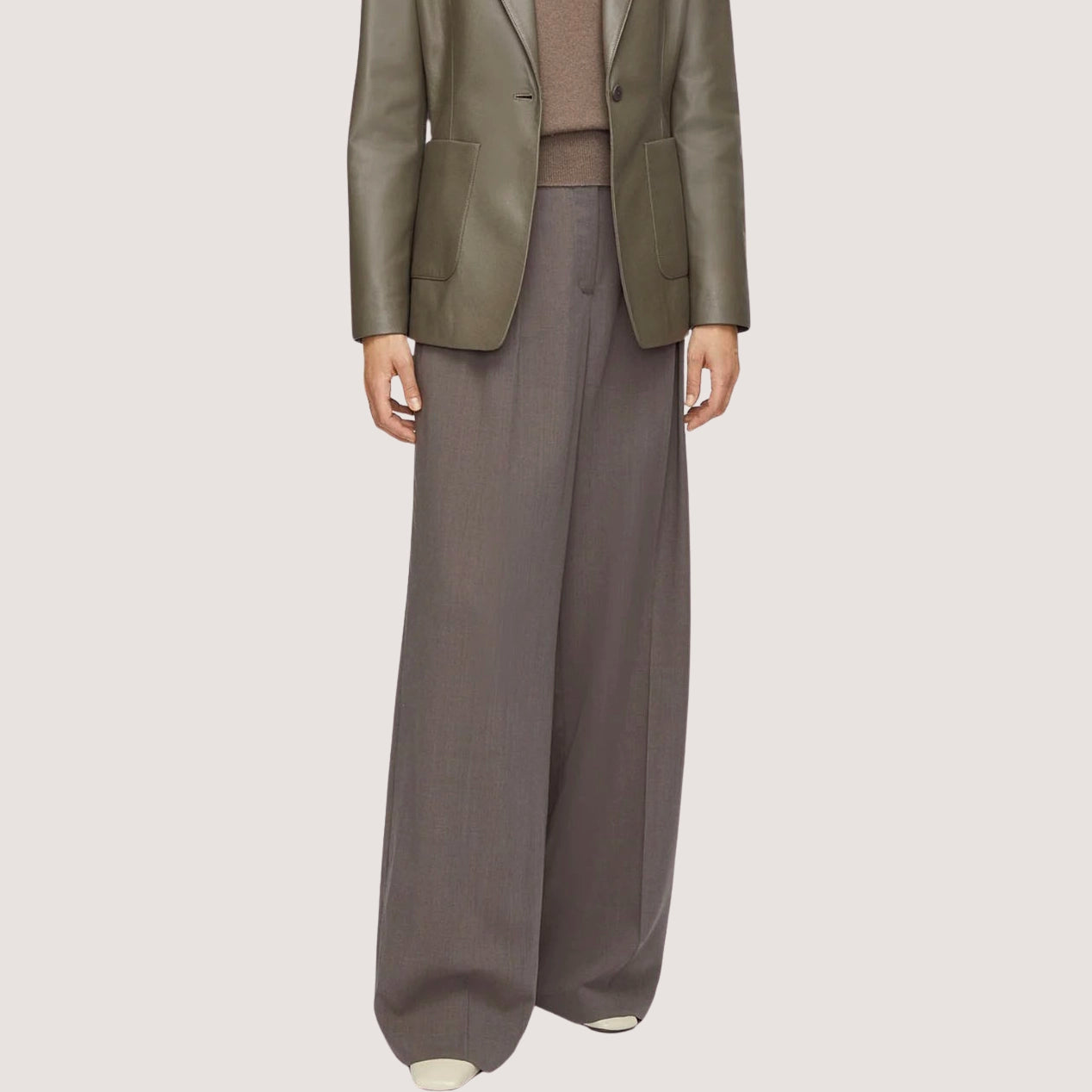 Forest Wool Voile Trousers