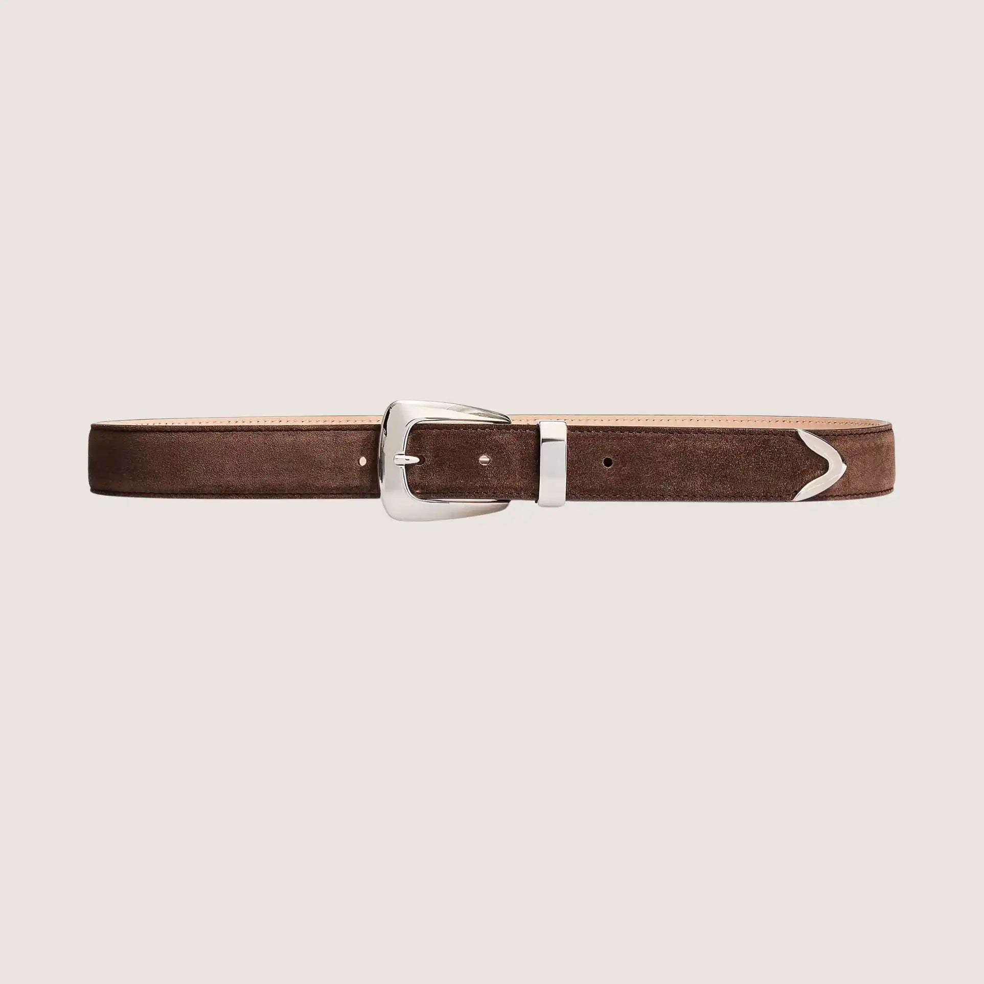 Benny Belt Suede - Silver Buckle