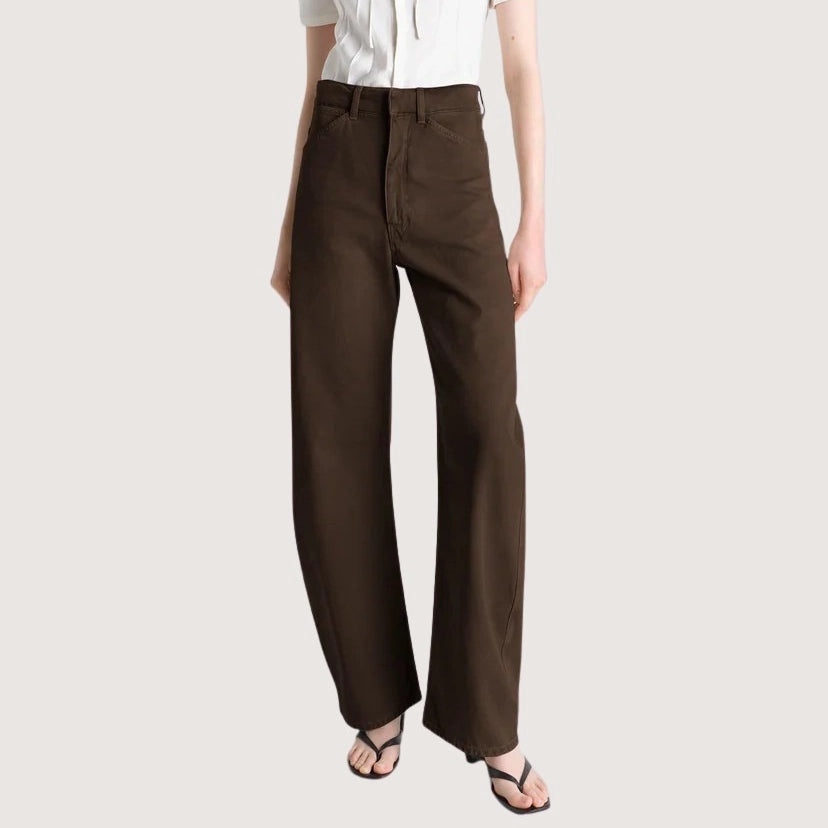 High Waisted Curved Pants