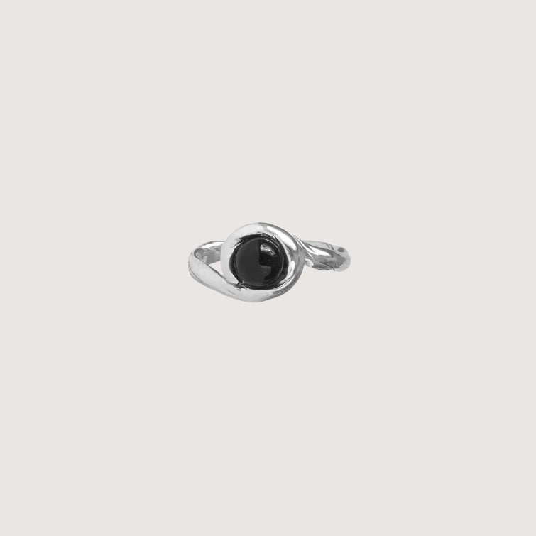 Petite Lago Onyx Ring