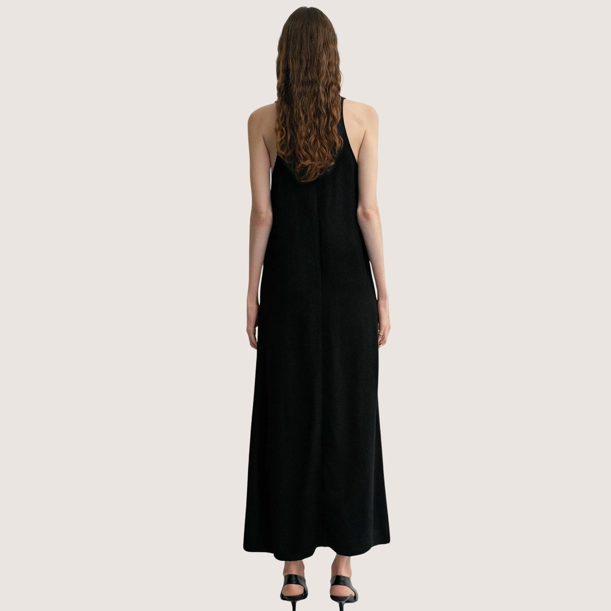Scoop-Neck Sablé Dress