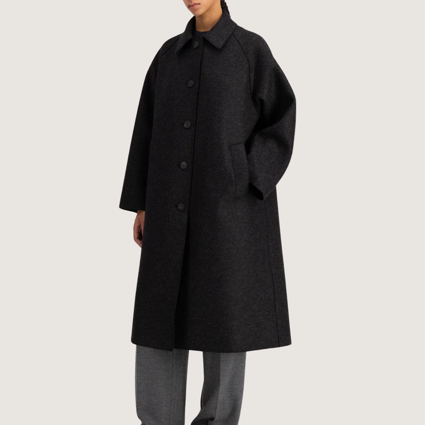 CLESSTE WOOL MELTON BALMACAAN COAT Balmacaan Felted Wool