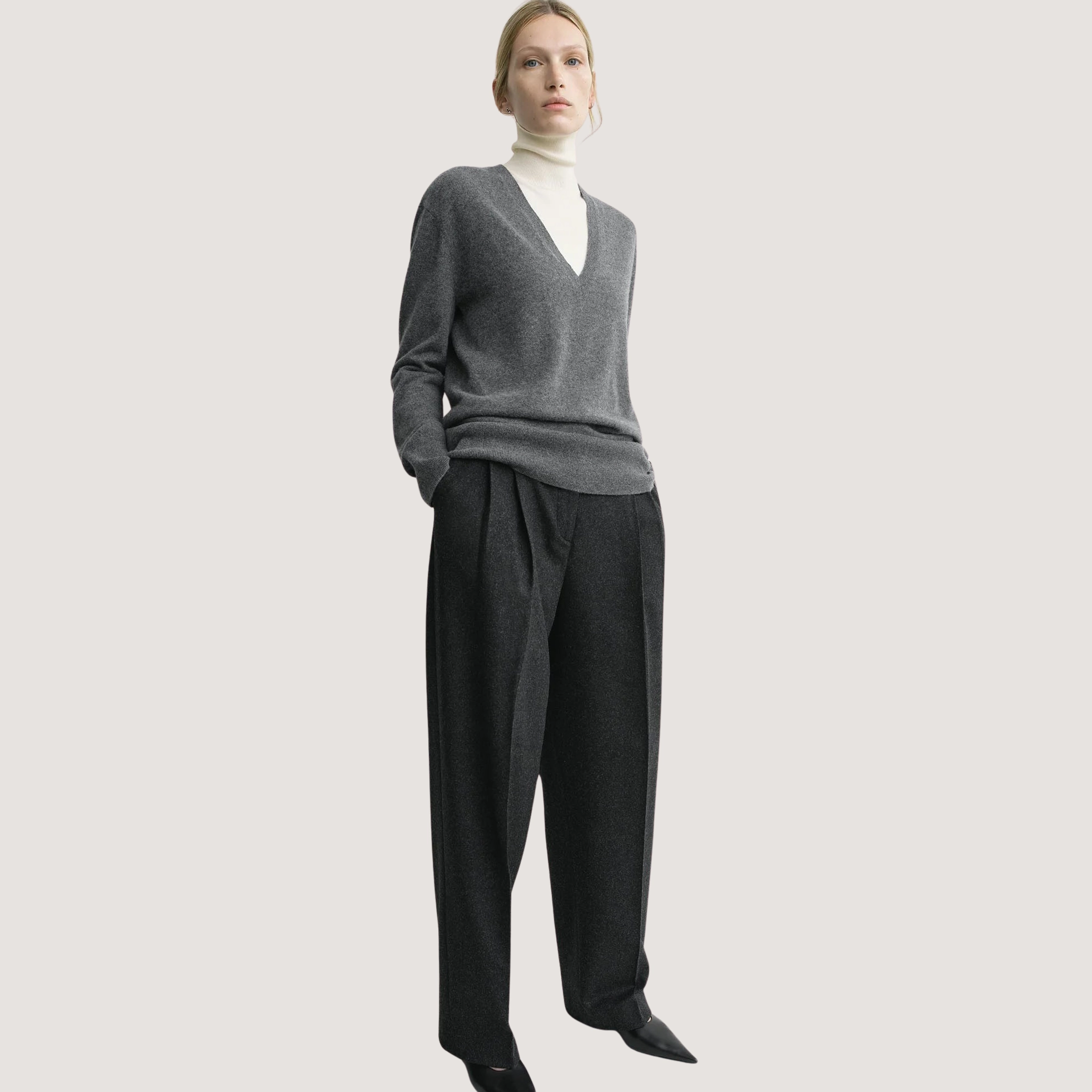 Double-Pleat Winter Trouser