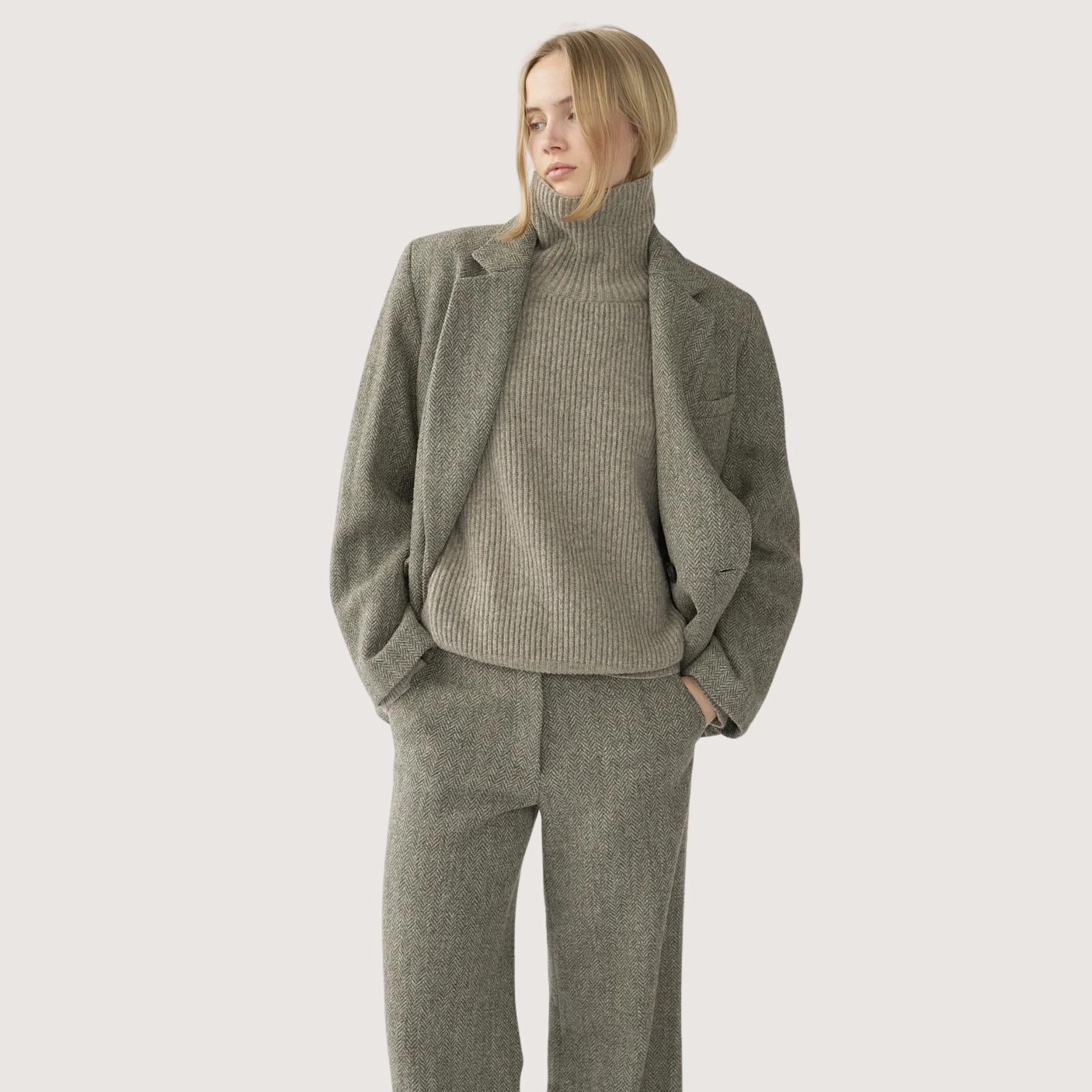 Shetland Wool Flared Pants