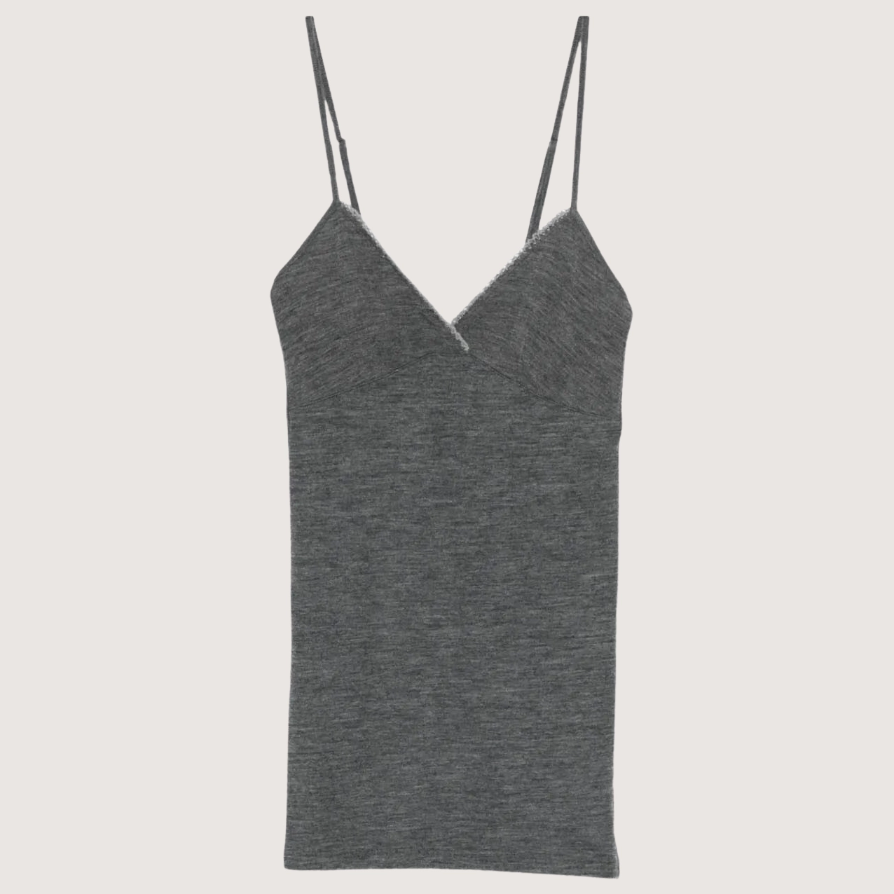 Embroidered Wool Tank Top