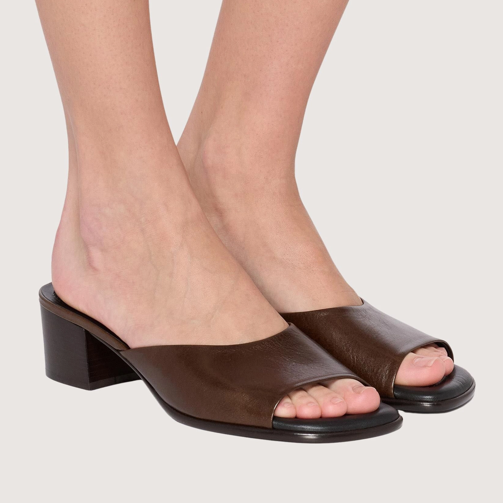 Squared Heeled Mules 55